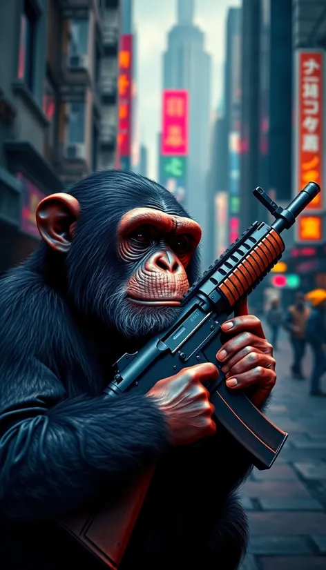 chimp with ak-47