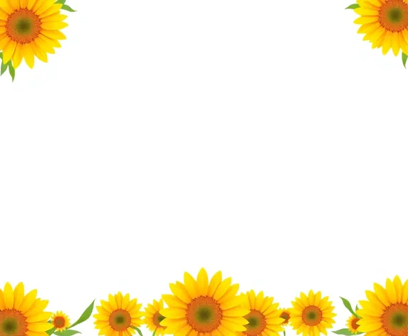 sunflower border free template