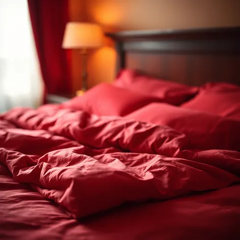 red bed sheets