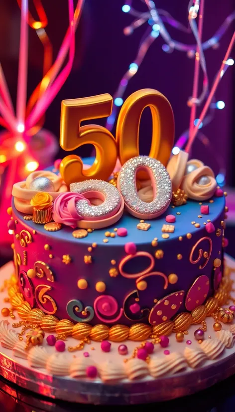 50th birthday cake designs