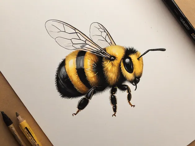 cute bee drawing
