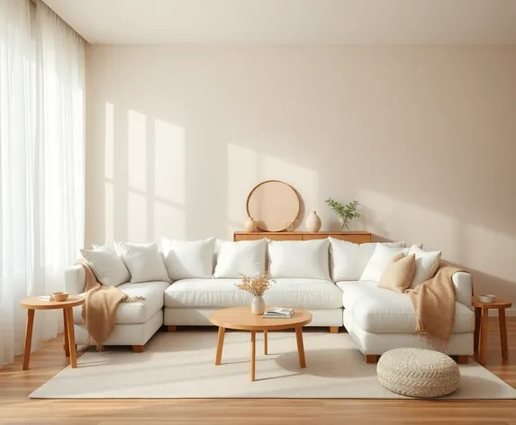 white couch living room