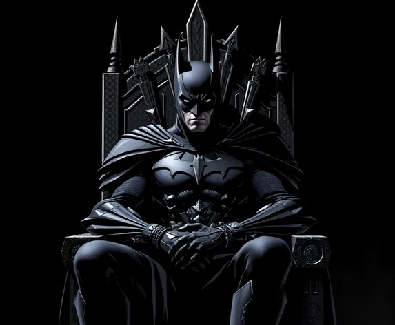 batman sitting on throne