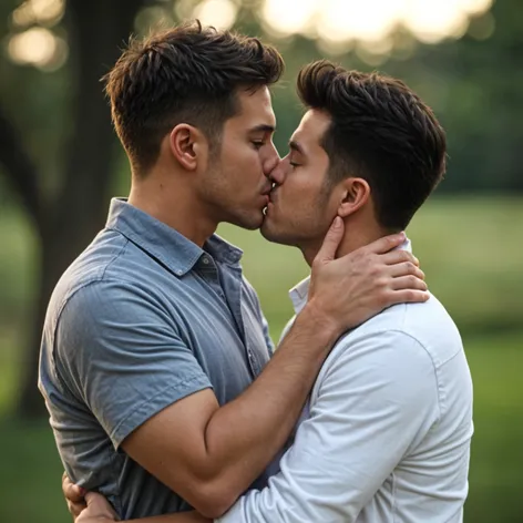 2 men kissing each