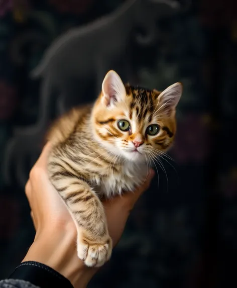 cat being held one