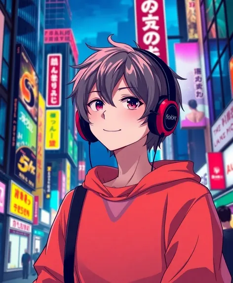 anime guy headphones