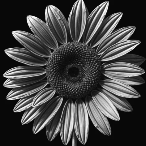 sunflower black and white