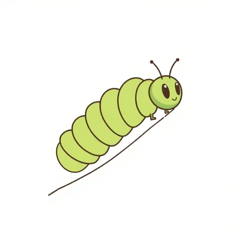 caterpillar line drawing