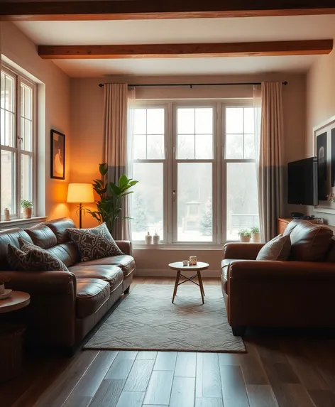 light brown leather couch