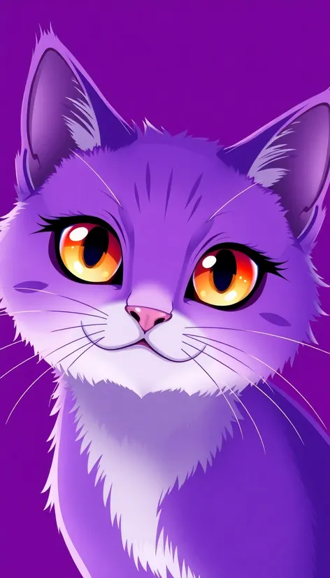 purple cat anime