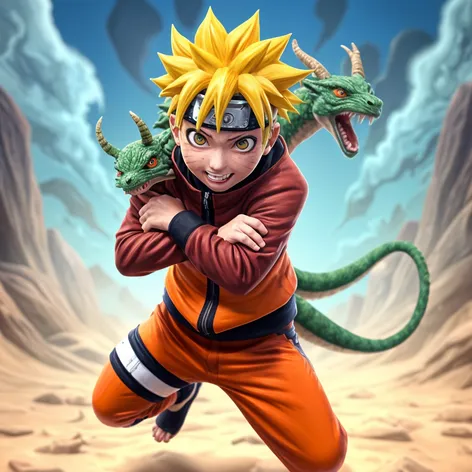 3d naruto with dragon