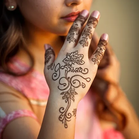 girl hand mehndi design