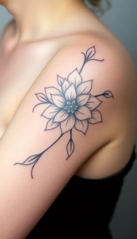 white floral tattoo