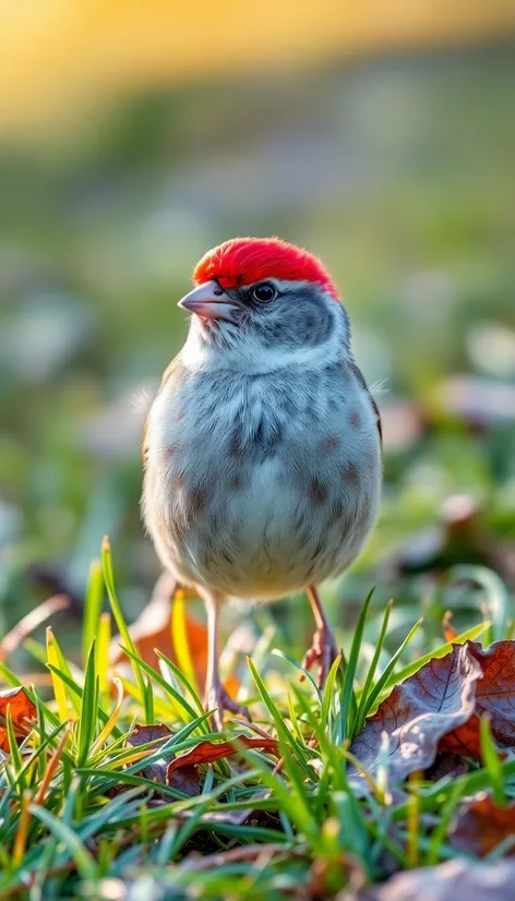 sparrow with red head