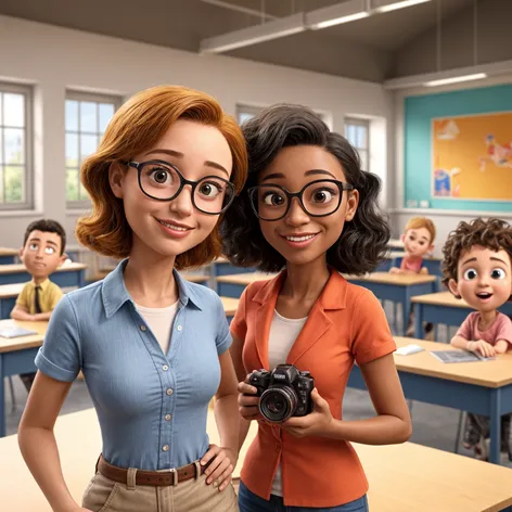 two 3d black teachers