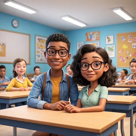 two 3d black teachers