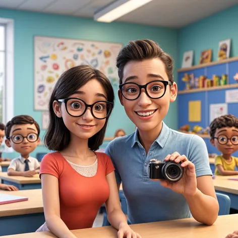 two 3d black teachers