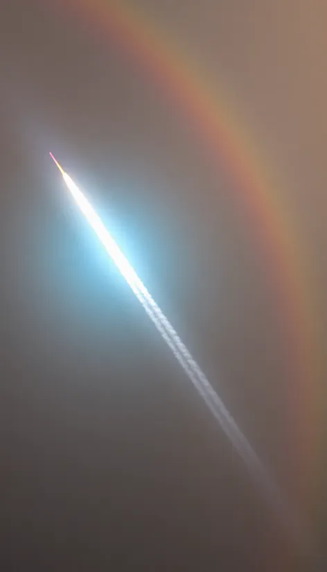 wind-scattered contrail rainbow luminescent