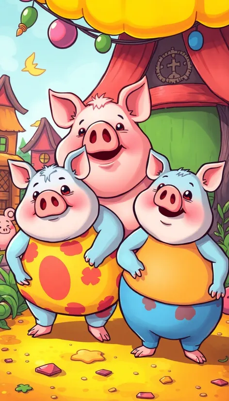 fat pigs cartoon