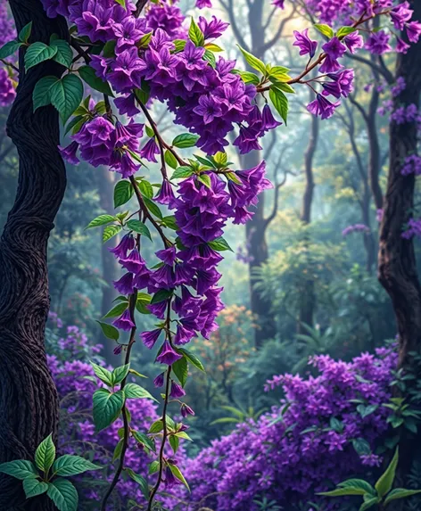 climbing vine with purple