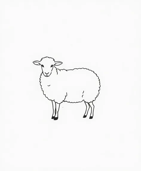 sheep outline drawing