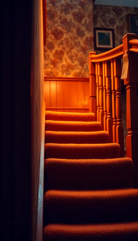 carpeted stairs