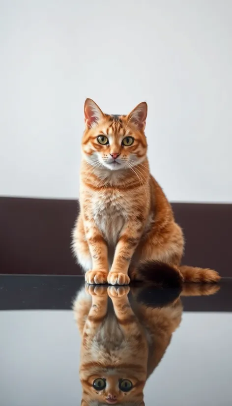 cat sitting on glass