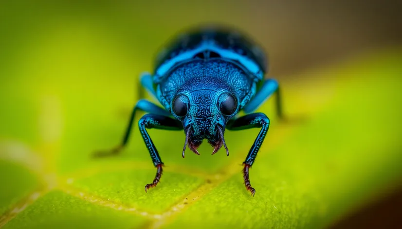 blue death feigning beetle