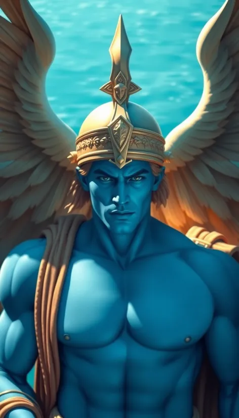 blue greek god