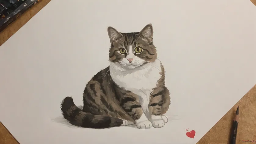 cartoon cat drawing