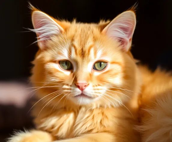 fluffy orange cat