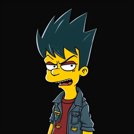 emo bart simpson