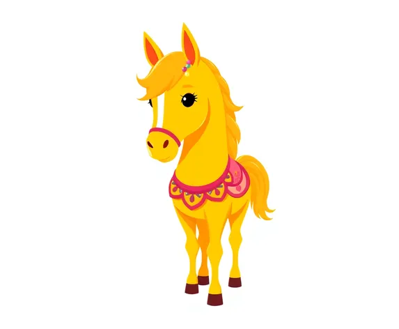 yellow dala horse clipart