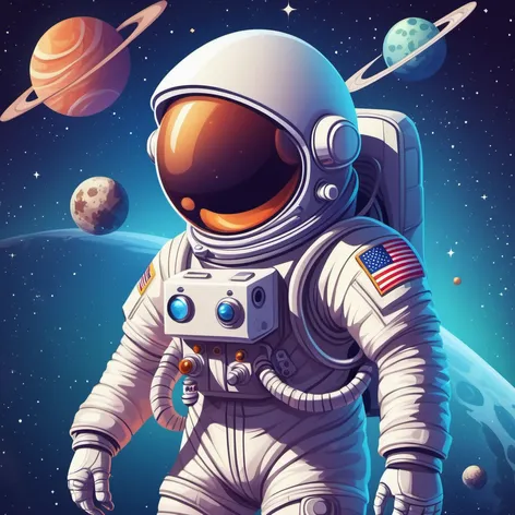 cartoon astronaut