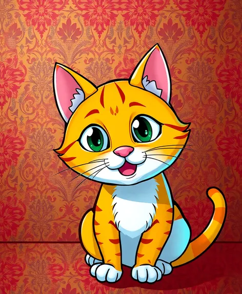 cartoon orange cat wallpaper