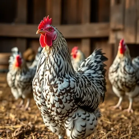 barred plymouth rock chickens