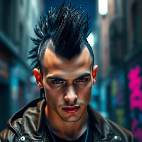 black mohawk haircut