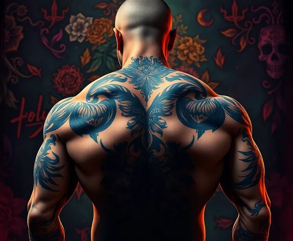 mens tattoos on back