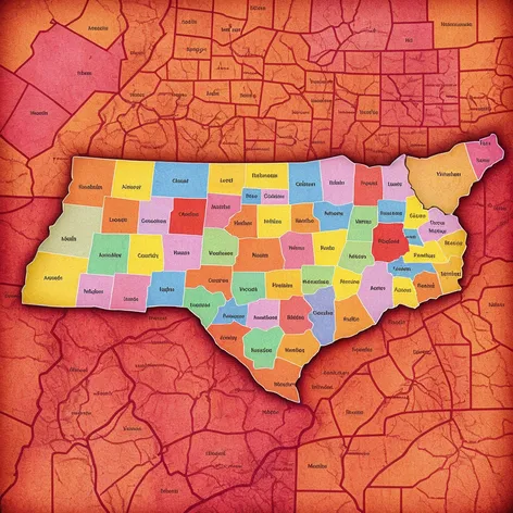 tennessee map with counties