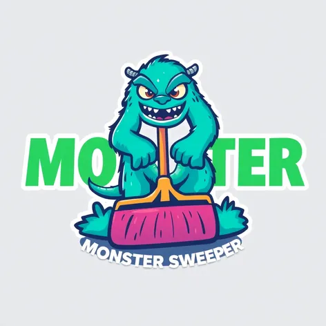 monster sweeper logo vector