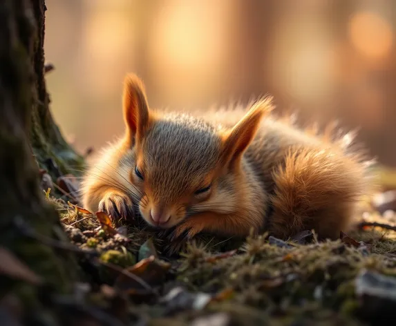 sleeping squirrel