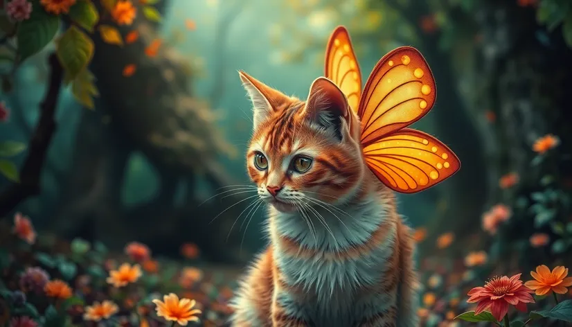 cat with fairy wings