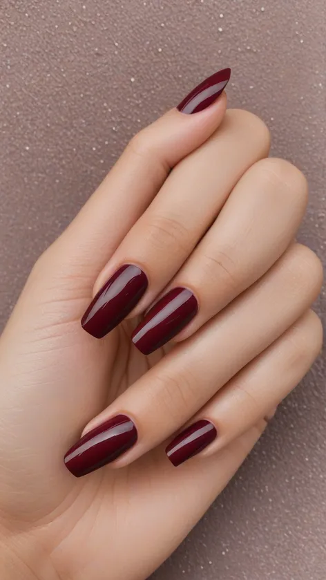 maroon nails