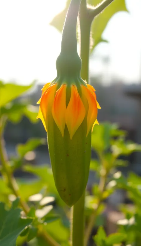 okra blossom