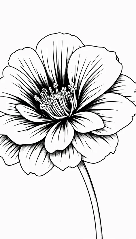 black and white flower