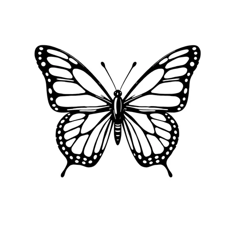 black and white butterfly