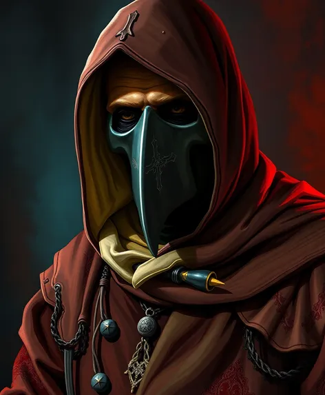 plague doctor with hood