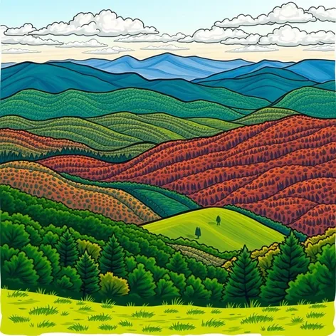 appalachian plateau georgia drawing