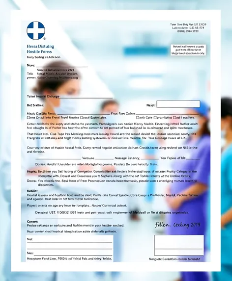 hospital discharge forms template