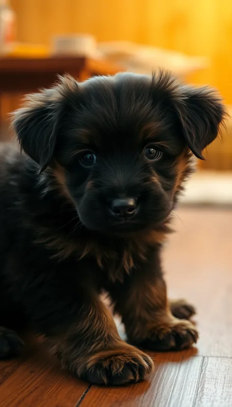 black and brown puppy